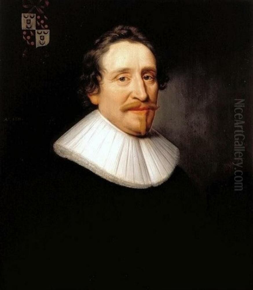 Portrait of Hugo de Groot (1583-1645) Oil Painting by Michiel Jansz. van Mierevelt
