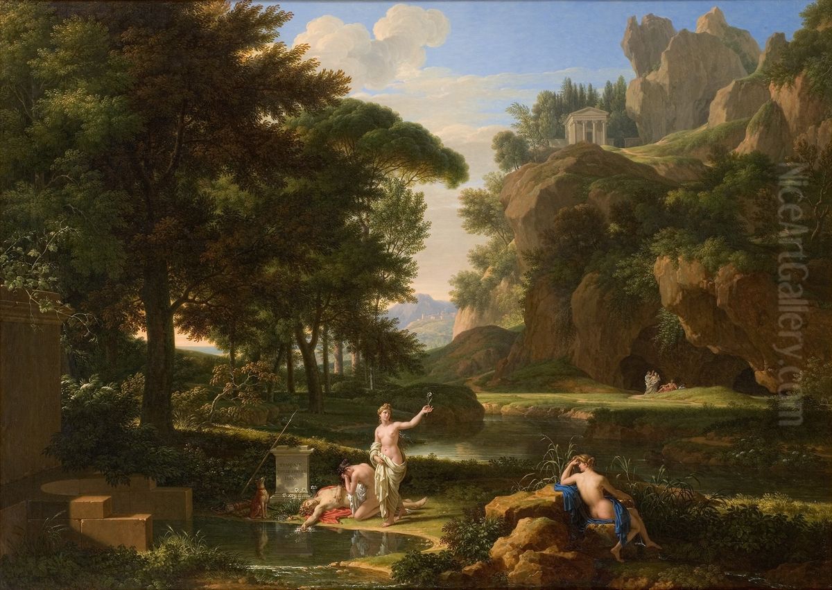 The Death of Narcissus Oil Painting by Francois-Xavier Fabre