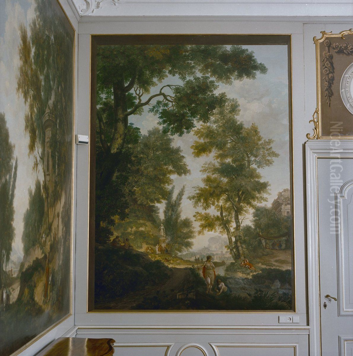 Classical landscape with sacrificial scene, 1770 Oil Painting by Jurriaen Andriessen