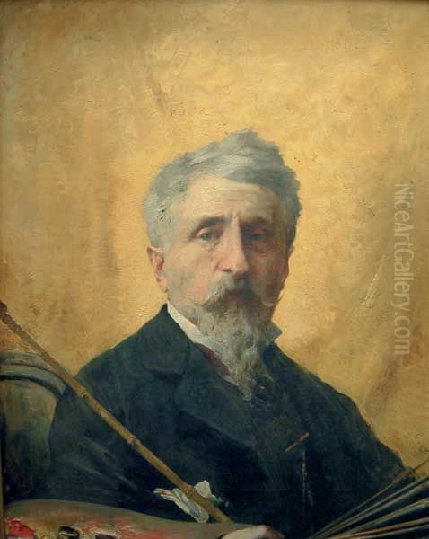 Self-portrait Oil Painting by Raffaele Faccioli