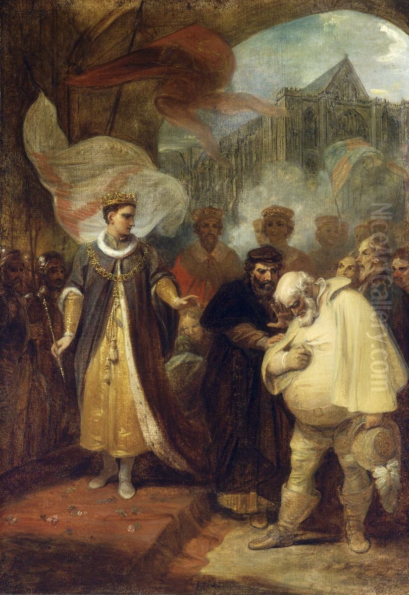 Falstaff rebuked Oil Painting by Robert Smirke
