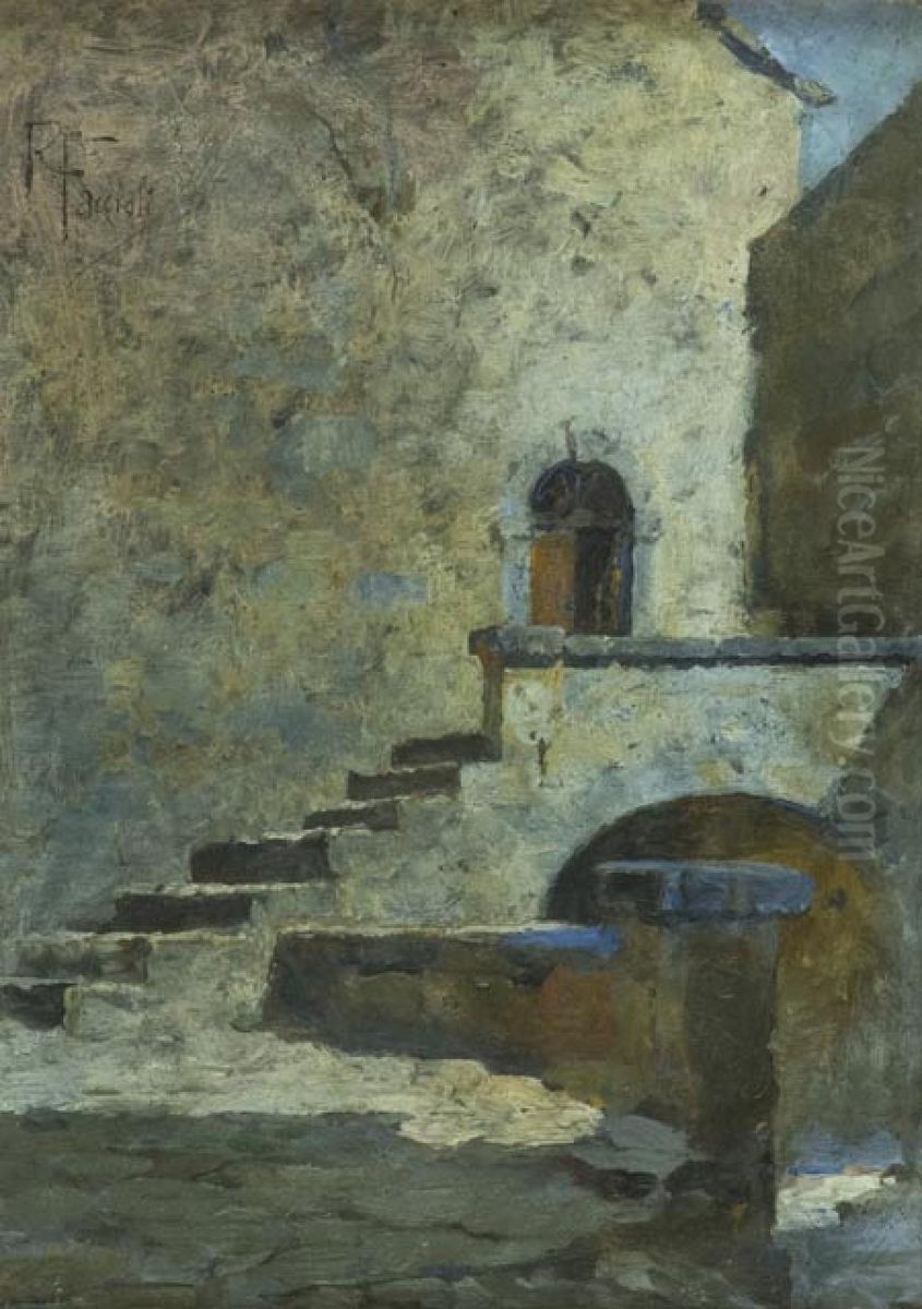 Borgo Oil Painting by Raffaele Faccioli