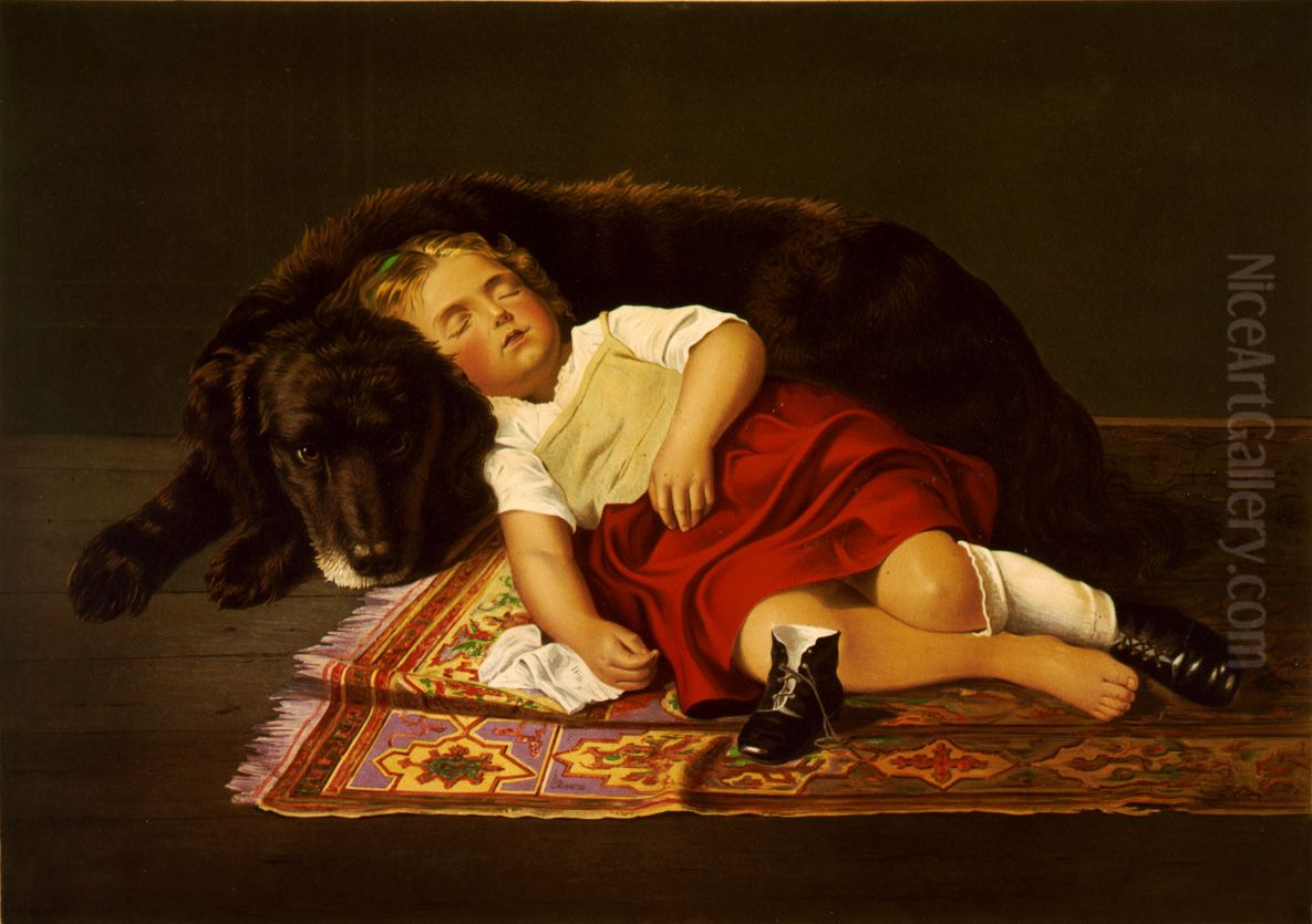 Faithfull watcher Oil Painting by unknown