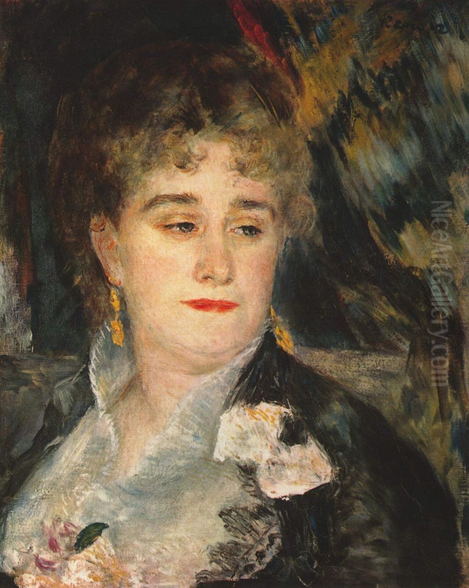 Portrat der Mme Charpentier Oil Painting by Pierre Auguste Renoir