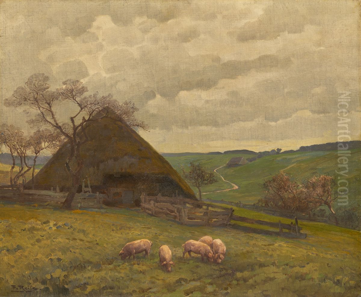 Le <<Hotzenwald>> Oil Painting by Fritz Reiss