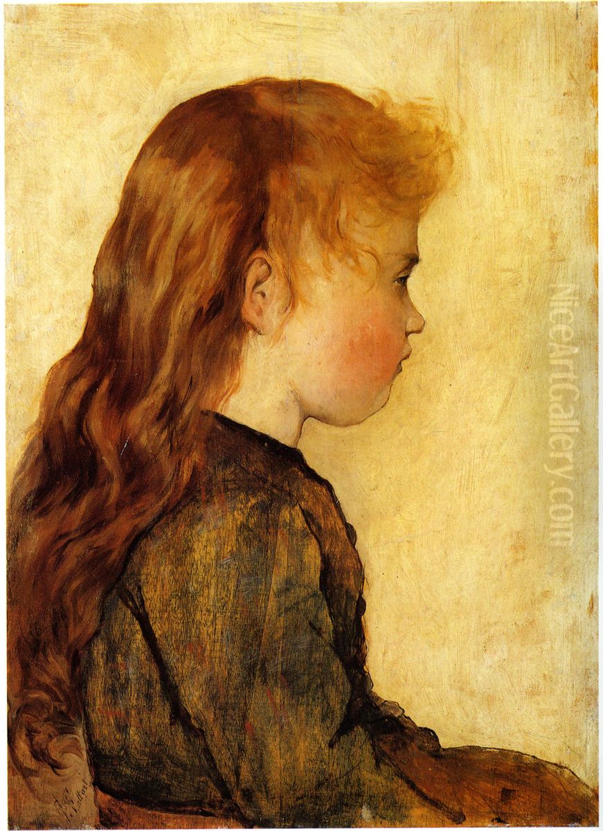 Gotine rosse Oil Painting by Giovanni Fattori