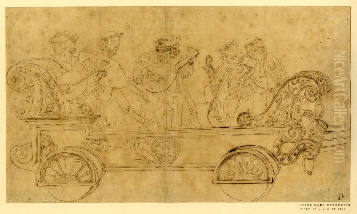 Five musicians Oil Painting by Hans Burgkmair the elder