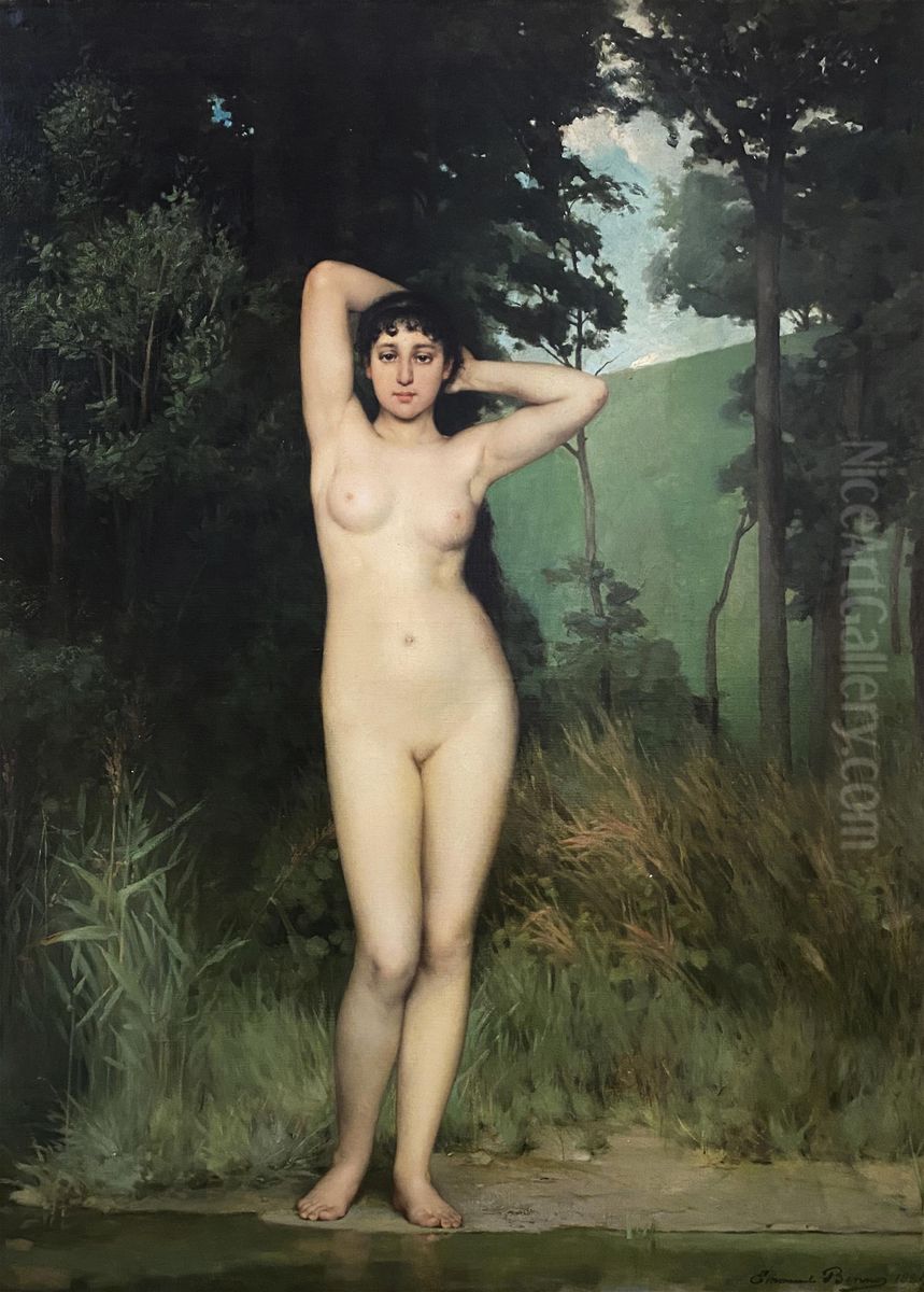 Nude by a River Oil Painting by Emmanuel Benner