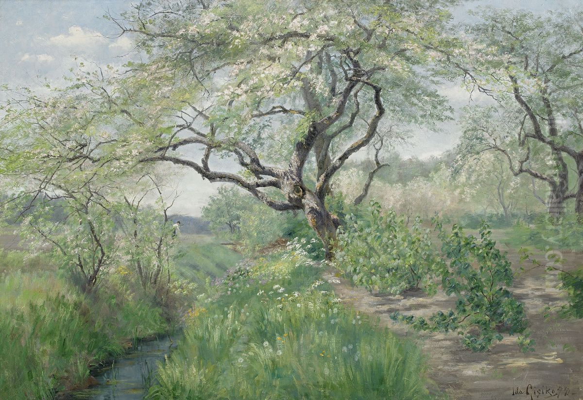 Summer Landscape Oil Painting by Ida Gisiko-Sparck