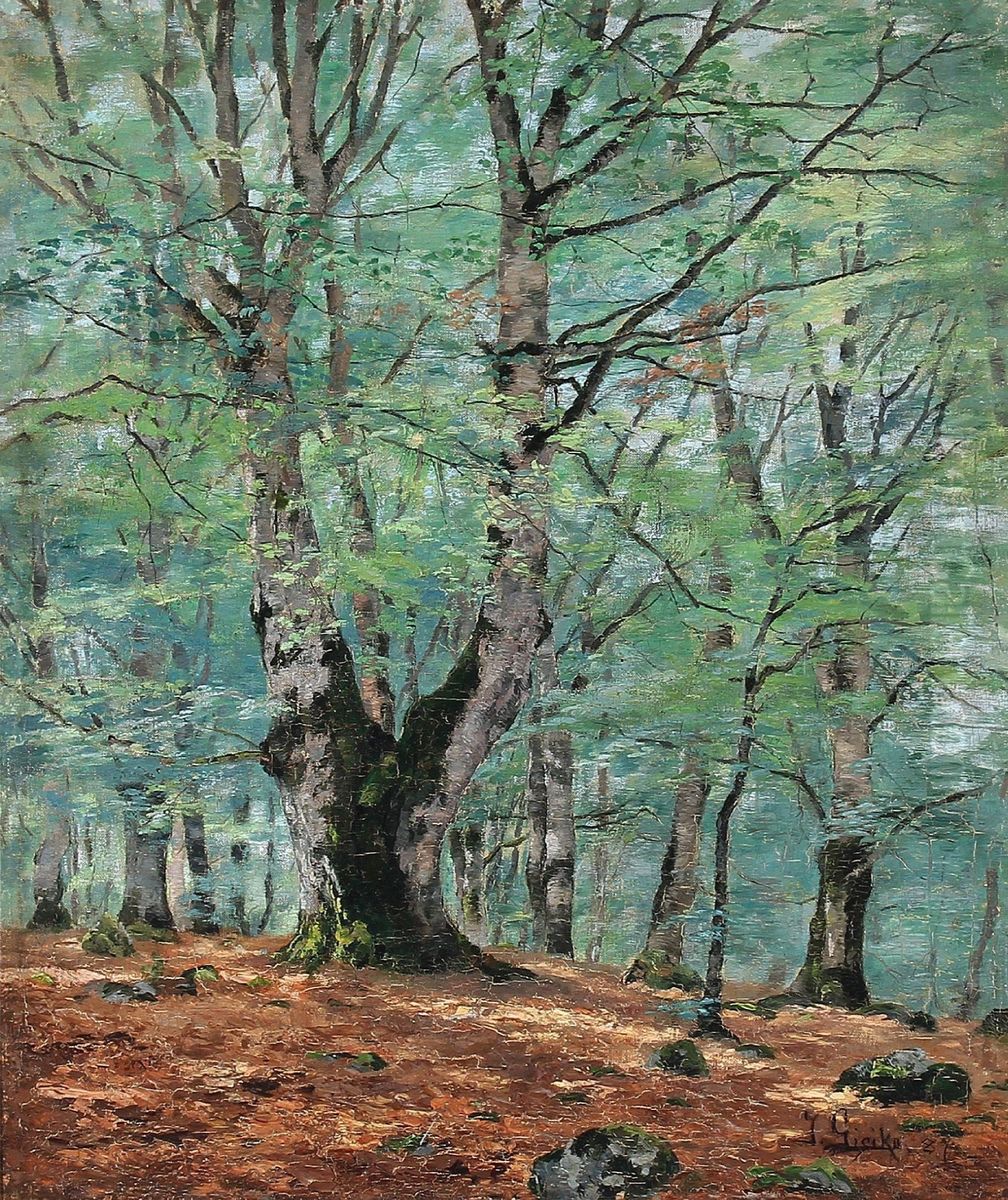 Forestscape from Bretagne Oil Painting by Ida Gisiko-Sparck