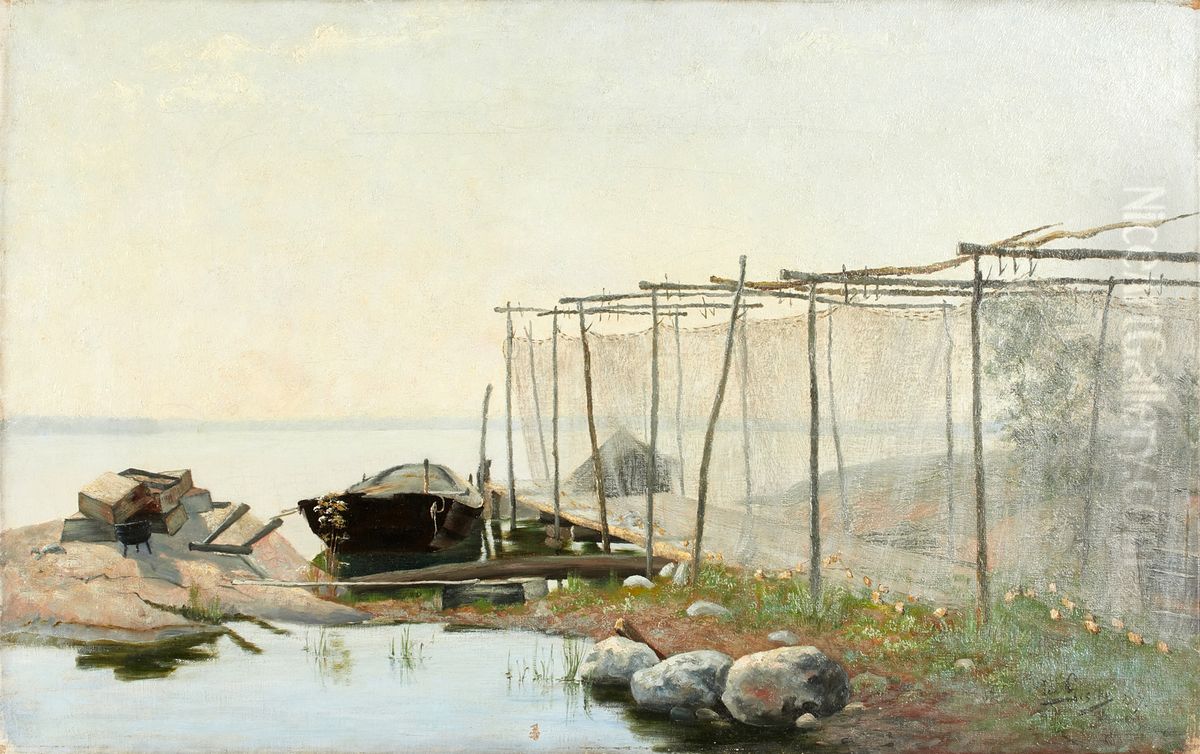 Fiskelage Oil Painting by Ida Gisiko-Sparck