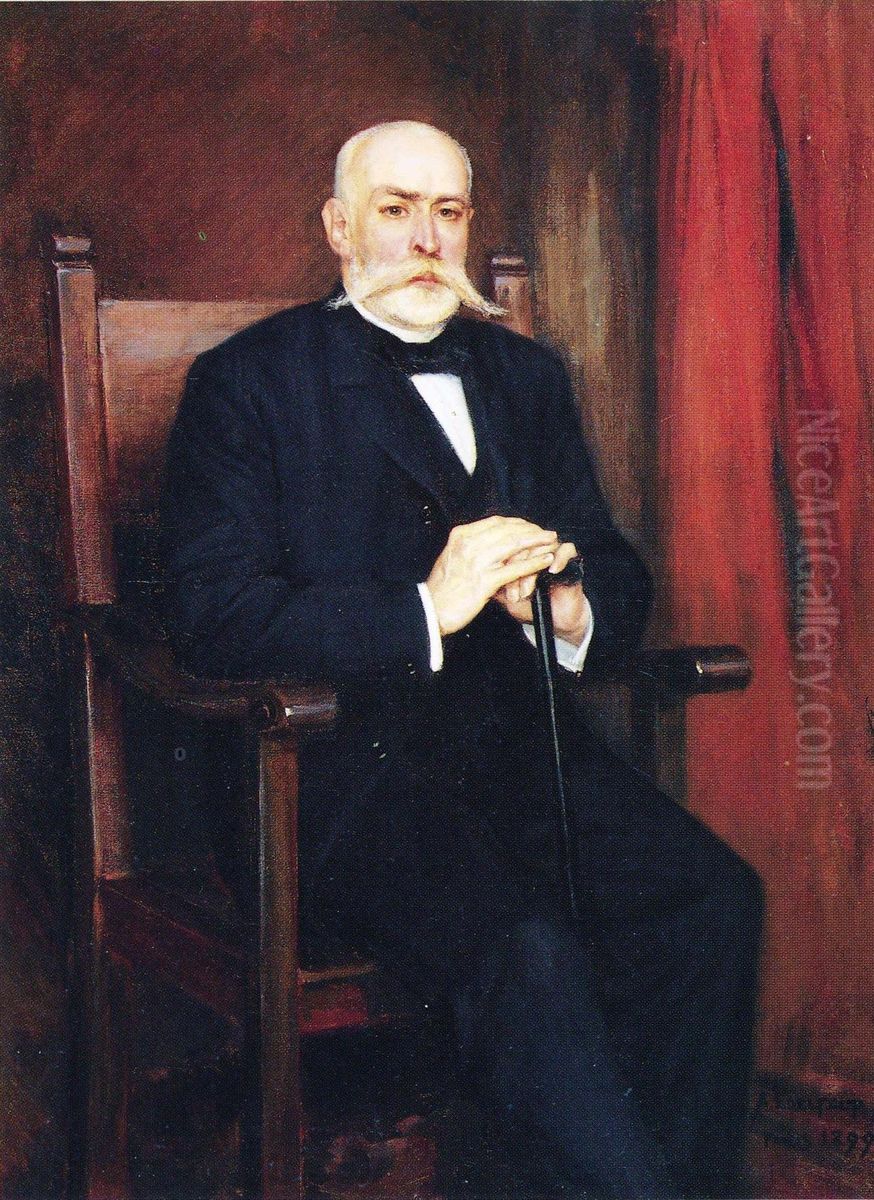Woldemar von Daehn Oil Painting by Albert Edelfelt