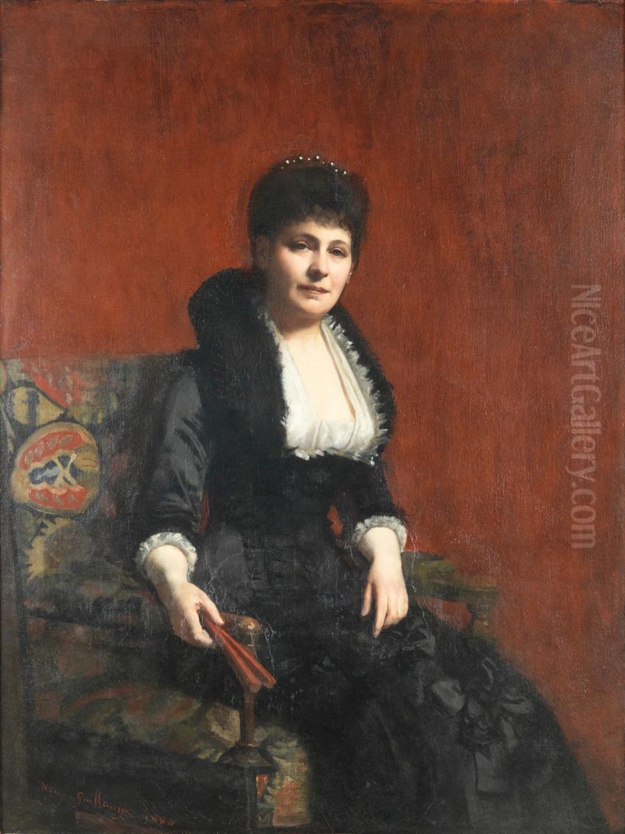 Portrait of Marie-Therese Lesclide Oil Painting by Noemie Guillaume-Bocquet