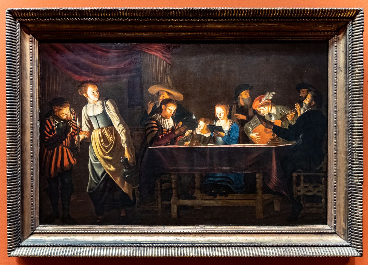 Evening concert Oil Painting by Wolfgang Heimbach