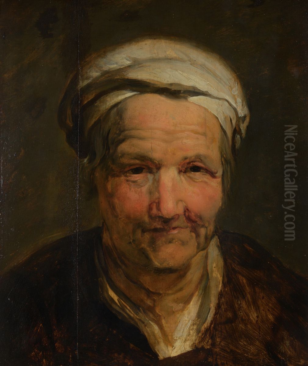 Kopf einer alten Frau Oil Painting by (studio of) Rubens, Peter Paul