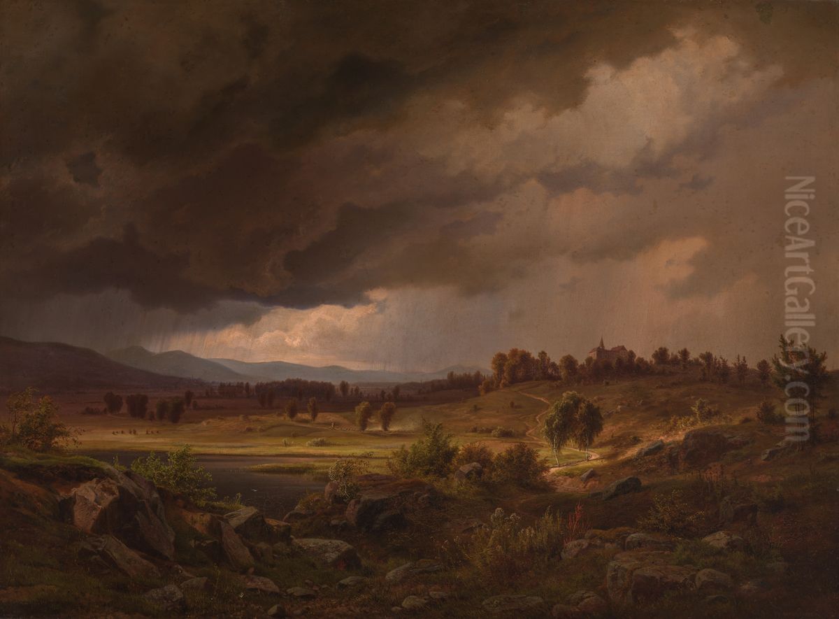 Z okoli Svitavy na Morave Oil Painting by Bedrich Havranek