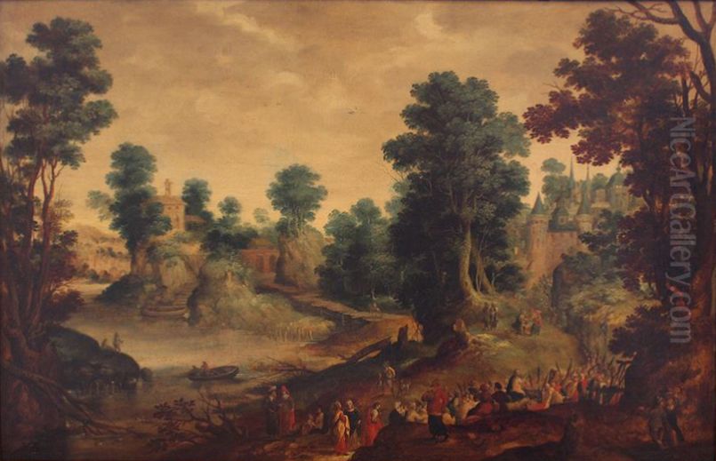 Einzug Christi in Jerusalem Oil Painting by David Kindt