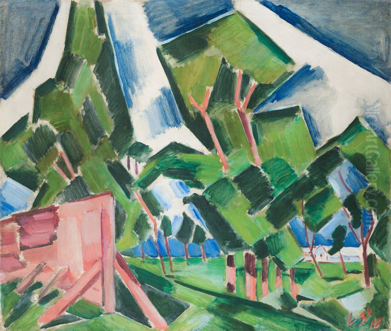 Uherska krajina Oil Painting by Vaclav Spala