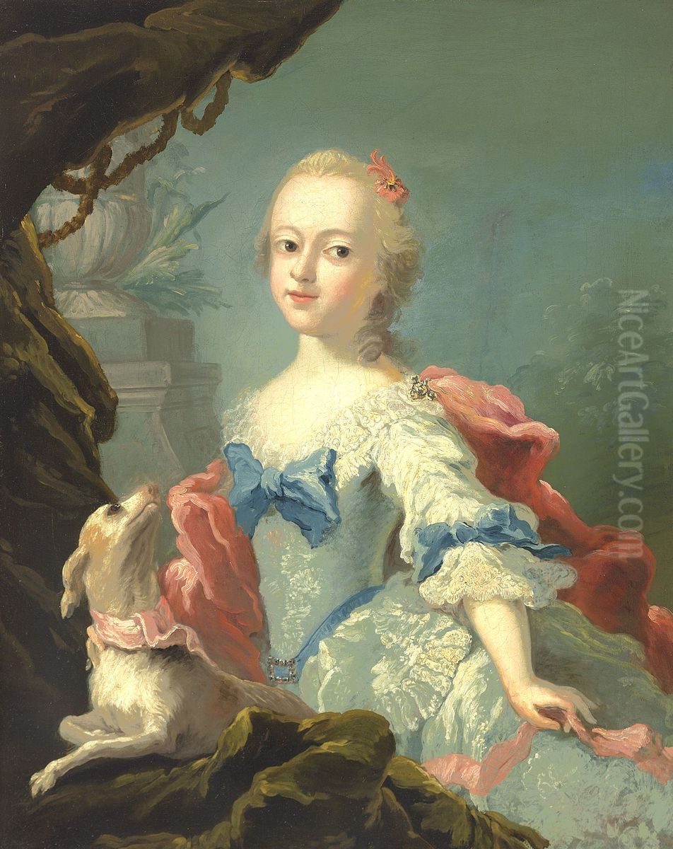 Portraet af Prinsesse Louise af Danmark. Oil Painting by Peder Als