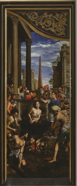 The Martydom of St Luke Oil Painting by Michiel Coxie