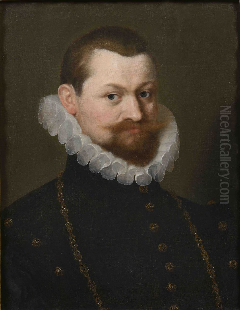 Portrait of Zdenko Adalbert Popel, 1st Prince Lobkowicz (1568-1628) Oil Painting by Bartholomeus Spranger