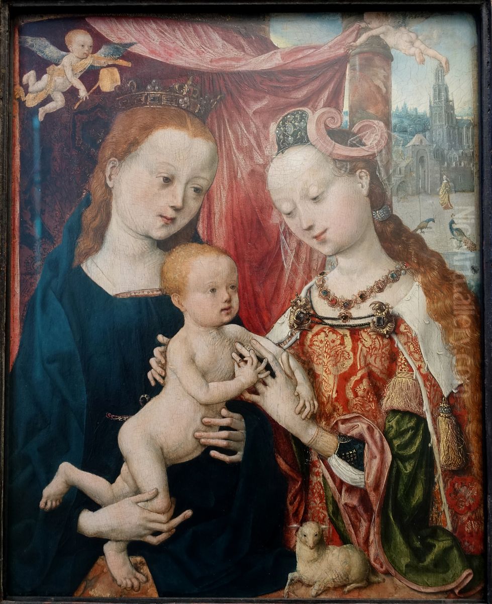 Marriage of Saint Agnes Oil Painting by Master of the Saint Bartholomew Altarpiece