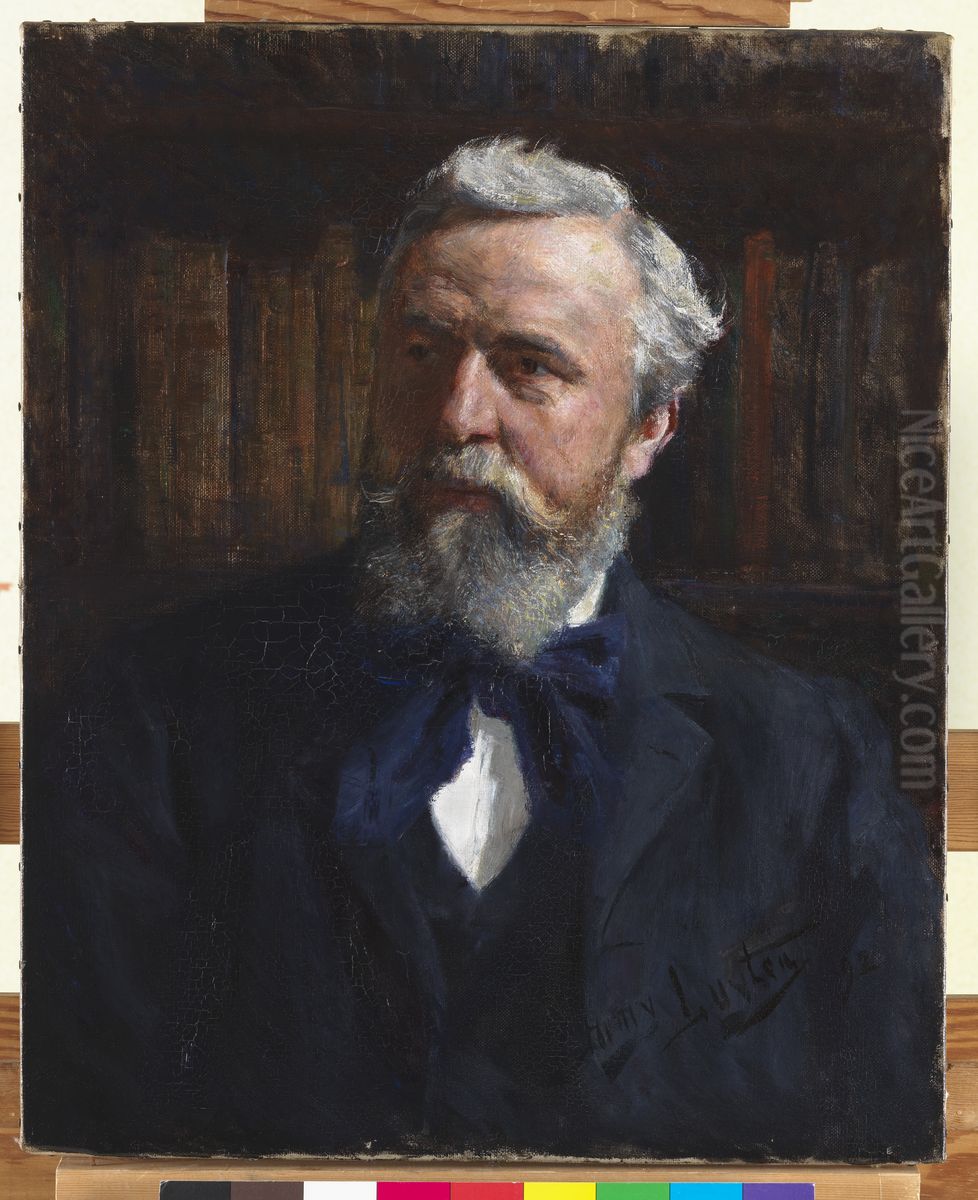 Portrait of Max Rooses Oil Painting by Henry Luyten
