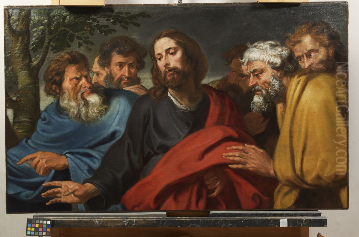 Christus and the Apostles Oil Painting by Sir Anthony Van Dyck