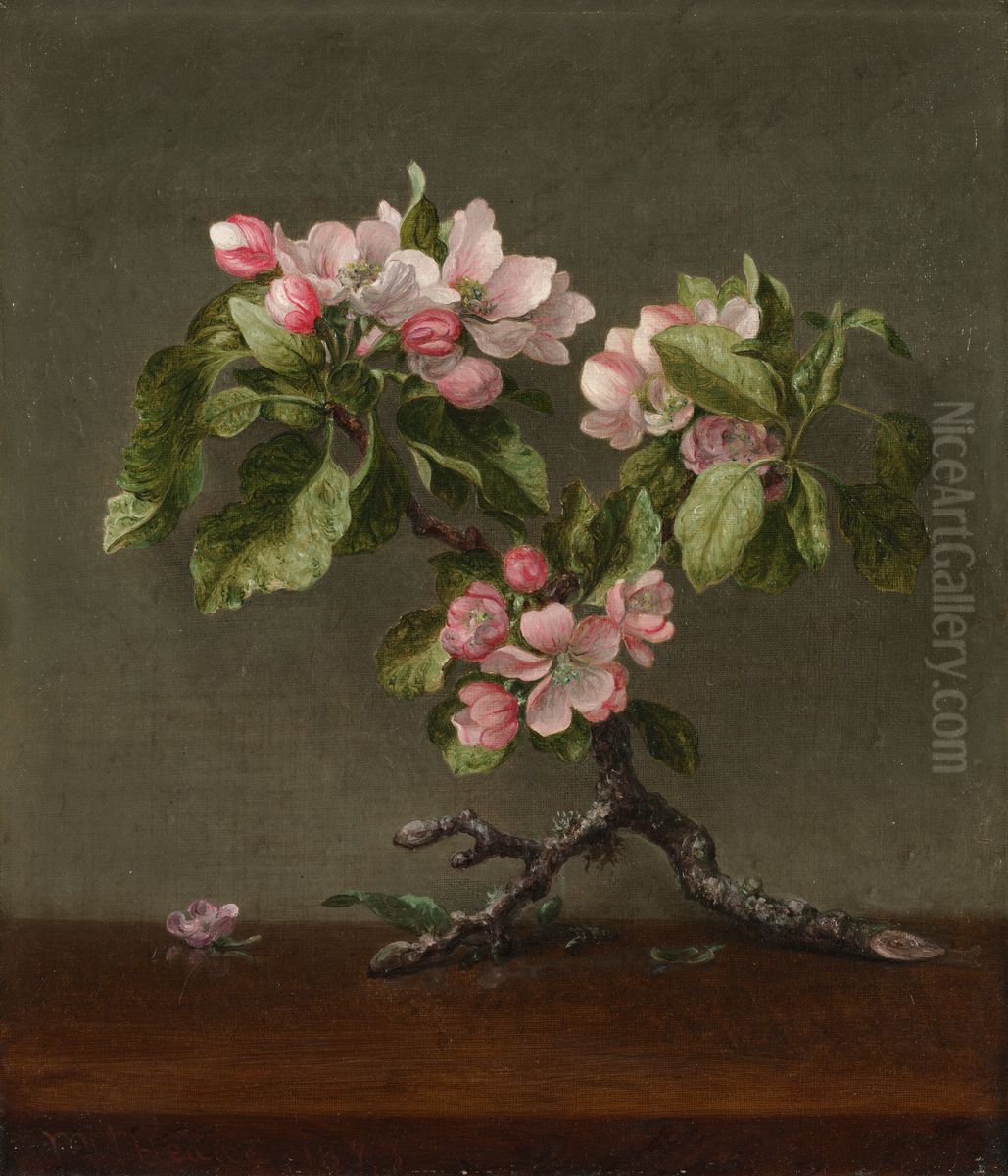 Apple Blossoms Oil Painting by Martin Johnson Heade