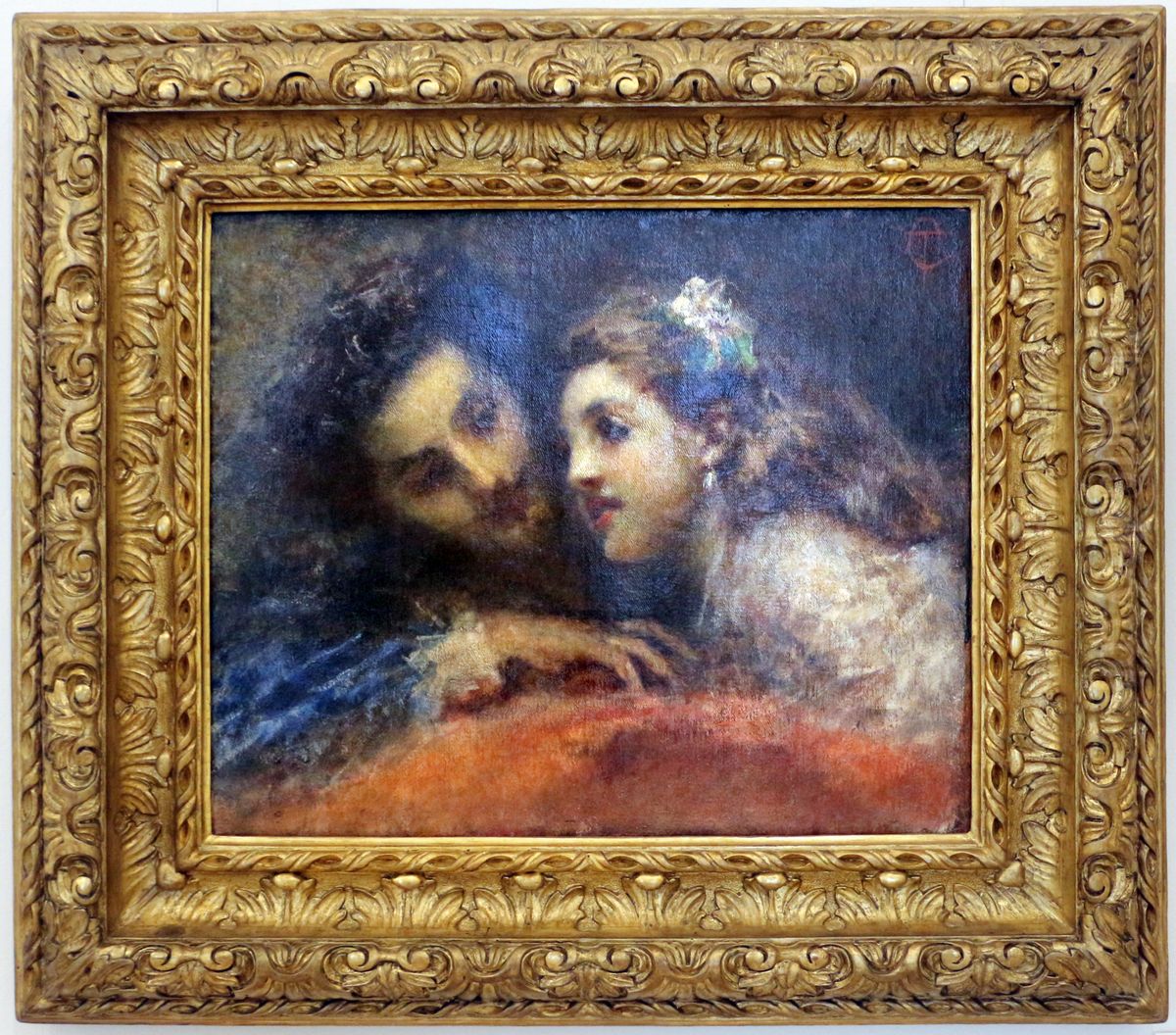 Attraction Oil Painting by Tranquillo Cremona