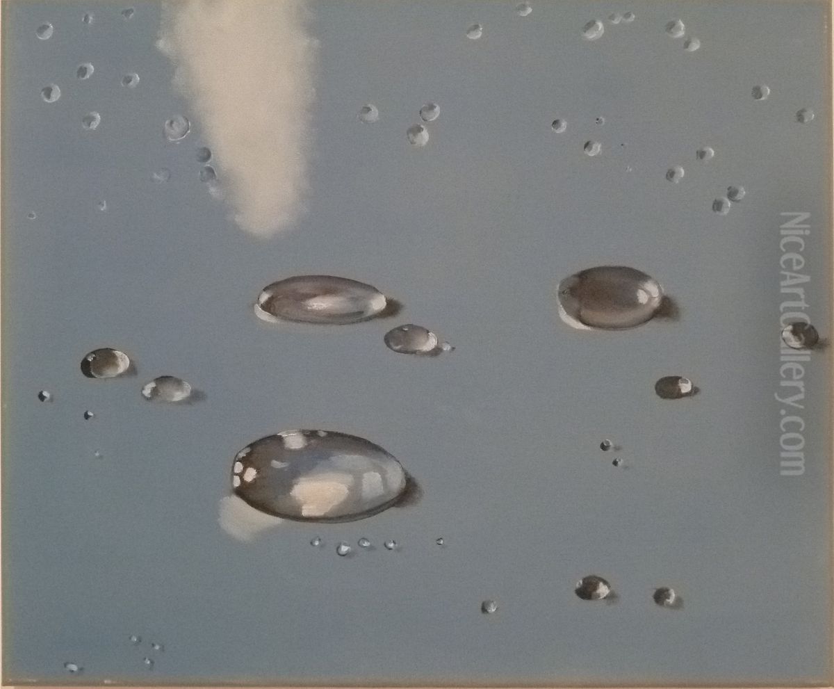 Water drops Oil Painting by Xavier Tricot
