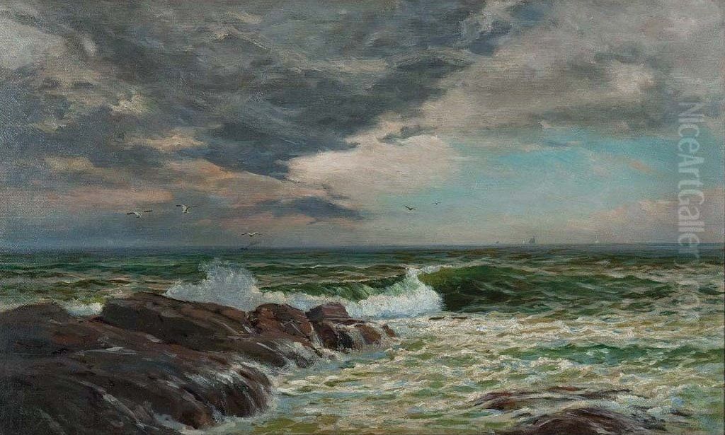 Surf, Monhegan Island Oil Painting by Samuel Peter Rolt Triscott