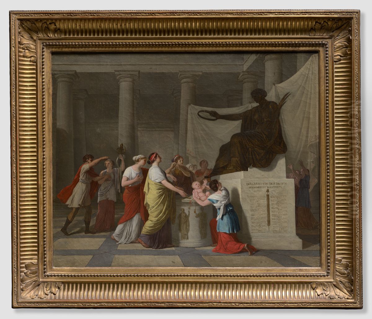 Le Devouement des Citoyennes de Paris (The Dedication of the Citizens of Paris) Oil Painting by Joseph-Benoit Suvee