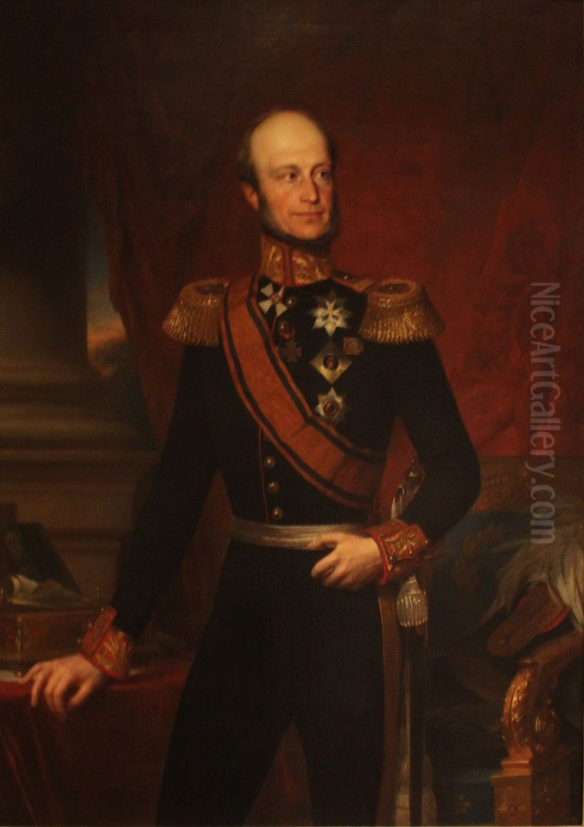 Portrait ofWilliam II of the Netherlands(1792-1849) Oil Painting by Unidentified painter