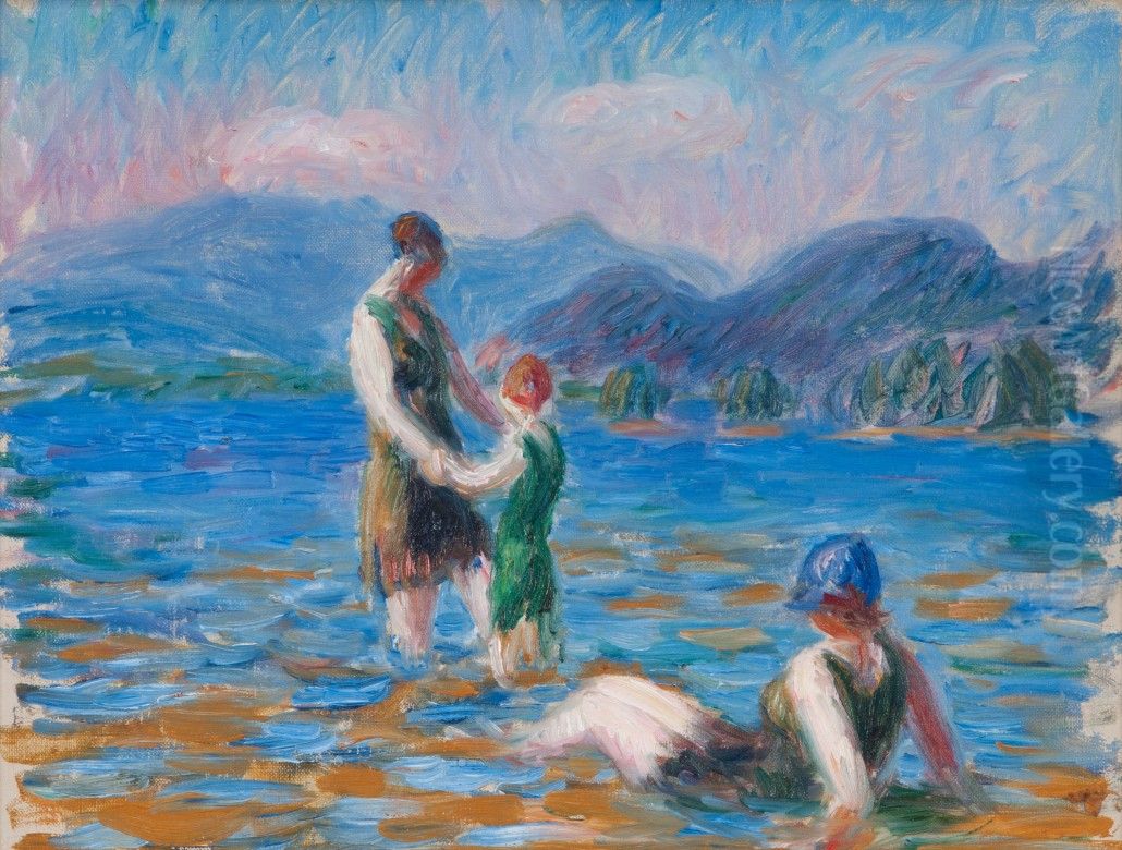 Lake Bathers, No. 2 Oil Painting by William James Glackens