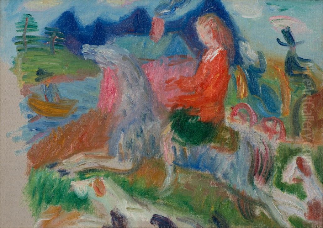 Study for Dream Ride Oil Painting by William James Glackens