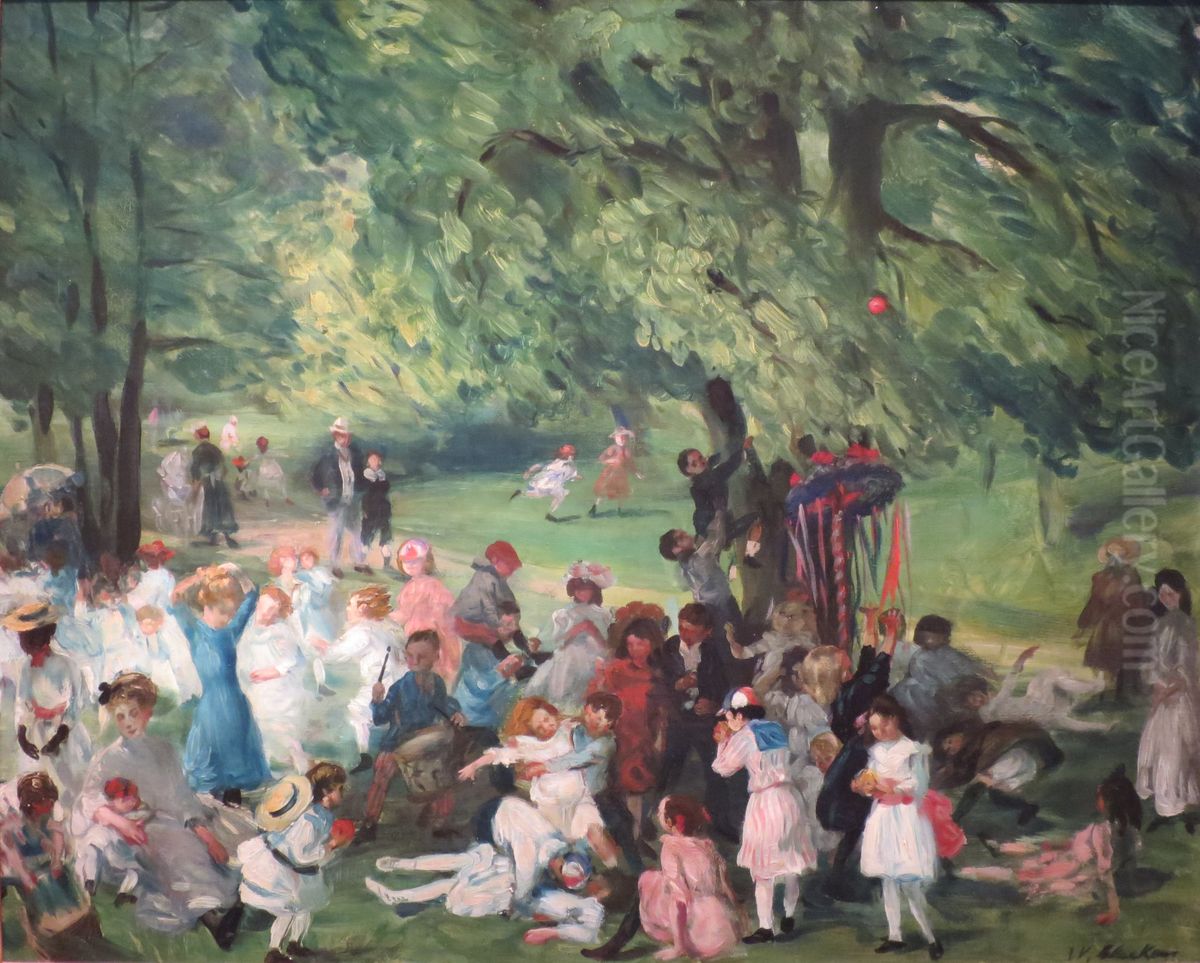 May Day, Central Park Oil Painting by William James Glackens
