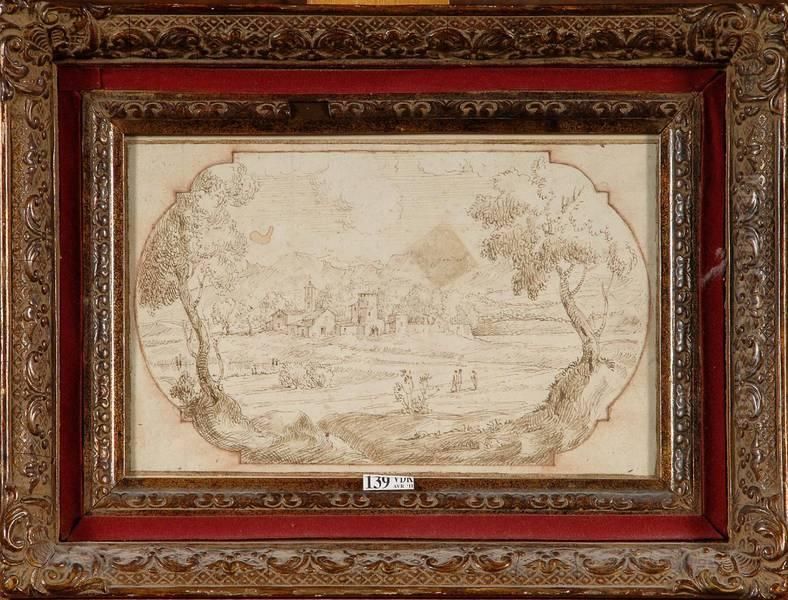 Paysage Italien Anime Oil Painting by Remigio Canta Gallina