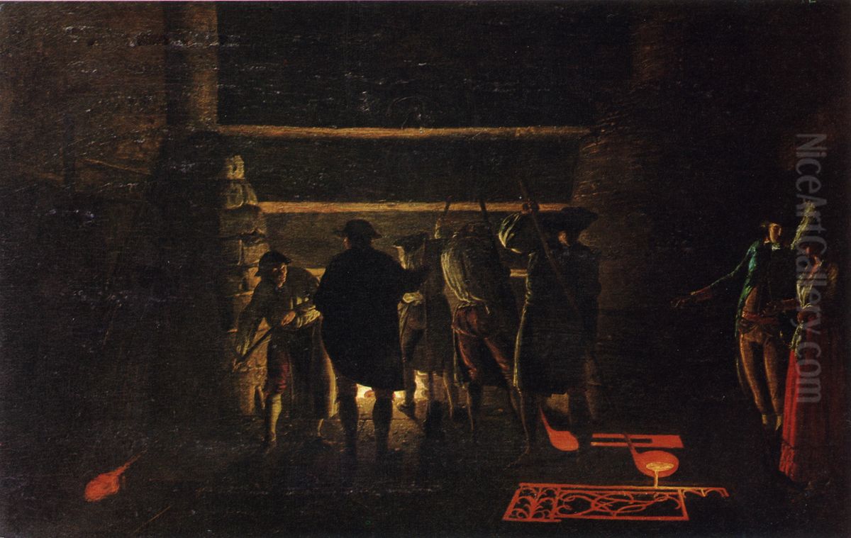 The foundry Oil Painting by Leonard Defrance