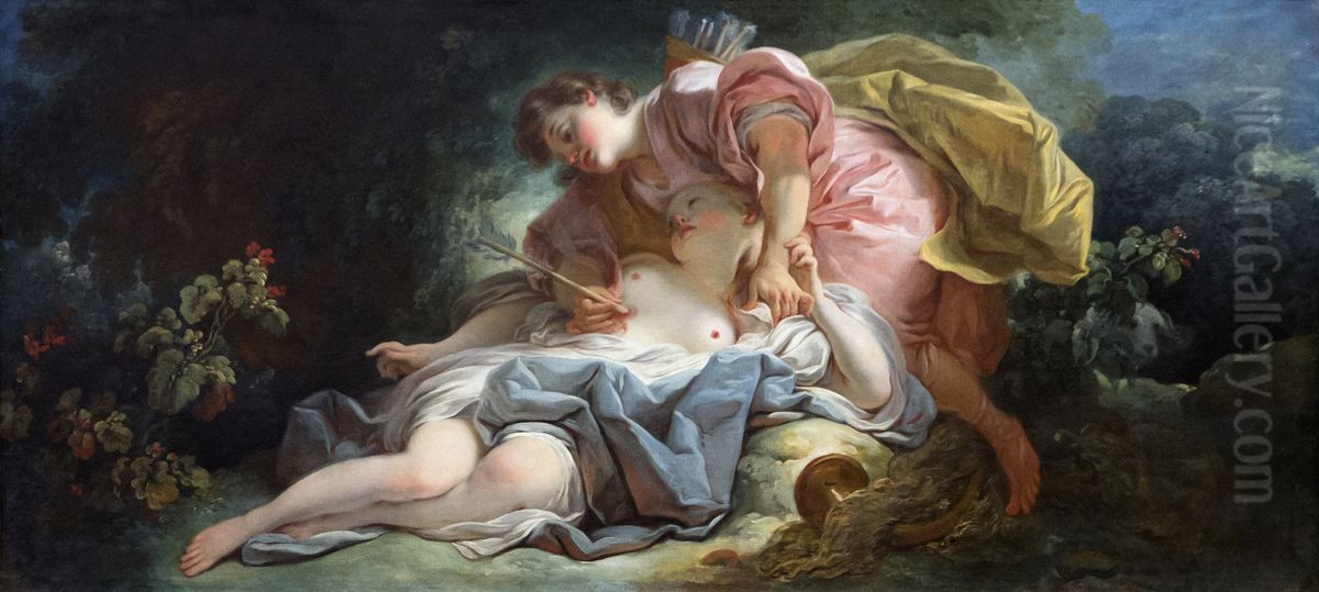 Cephale et Procris Oil Painting by Jean-Honore Fragonard