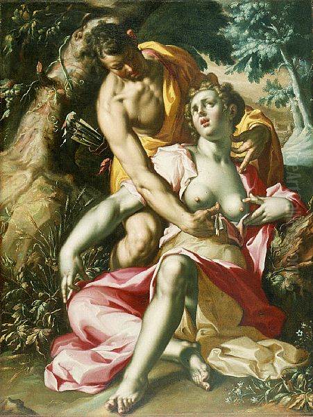 The Death of Procris Oil Painting by Joachim Wtewael (Uytewael)