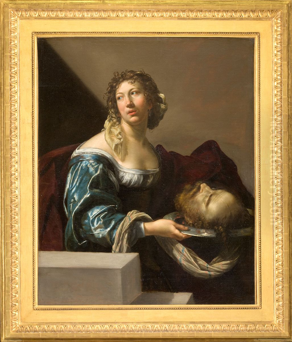 Herodiade portant la tete de saint Jean Baptiste Oil Painting by Claude Mellan