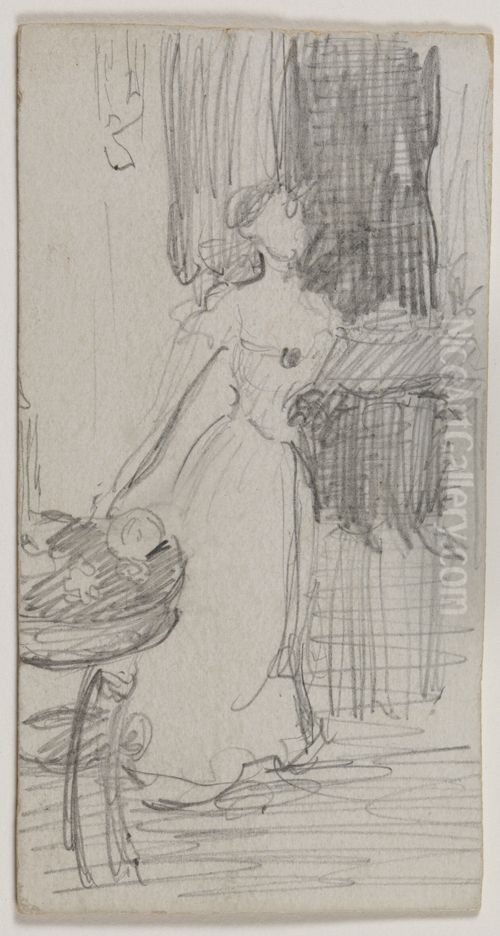 Study for Mrs. Larz Anderson Oil Painting by Cecilia Beaux