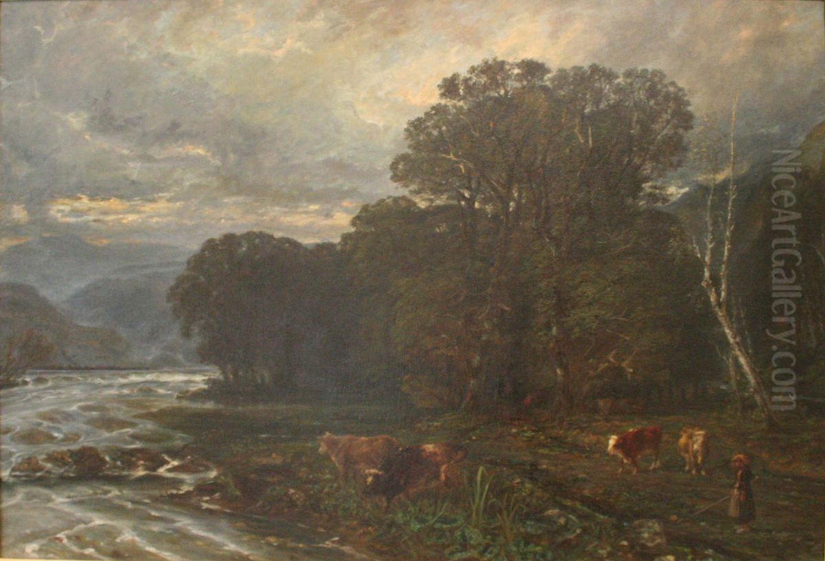 Gave deborde Oil Painting by Paul Huet