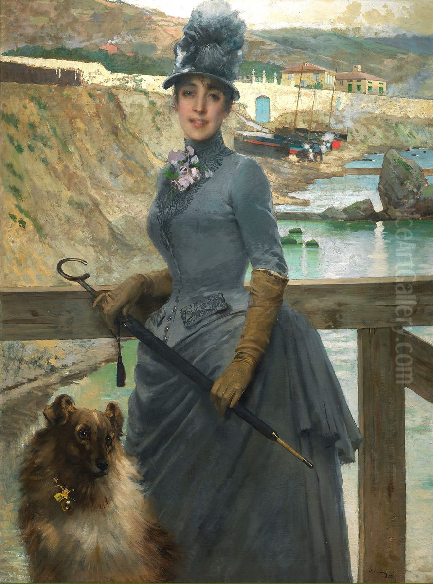 La figlia di Jack La Bolina Oil Painting by Vittorio Matteo Corcos