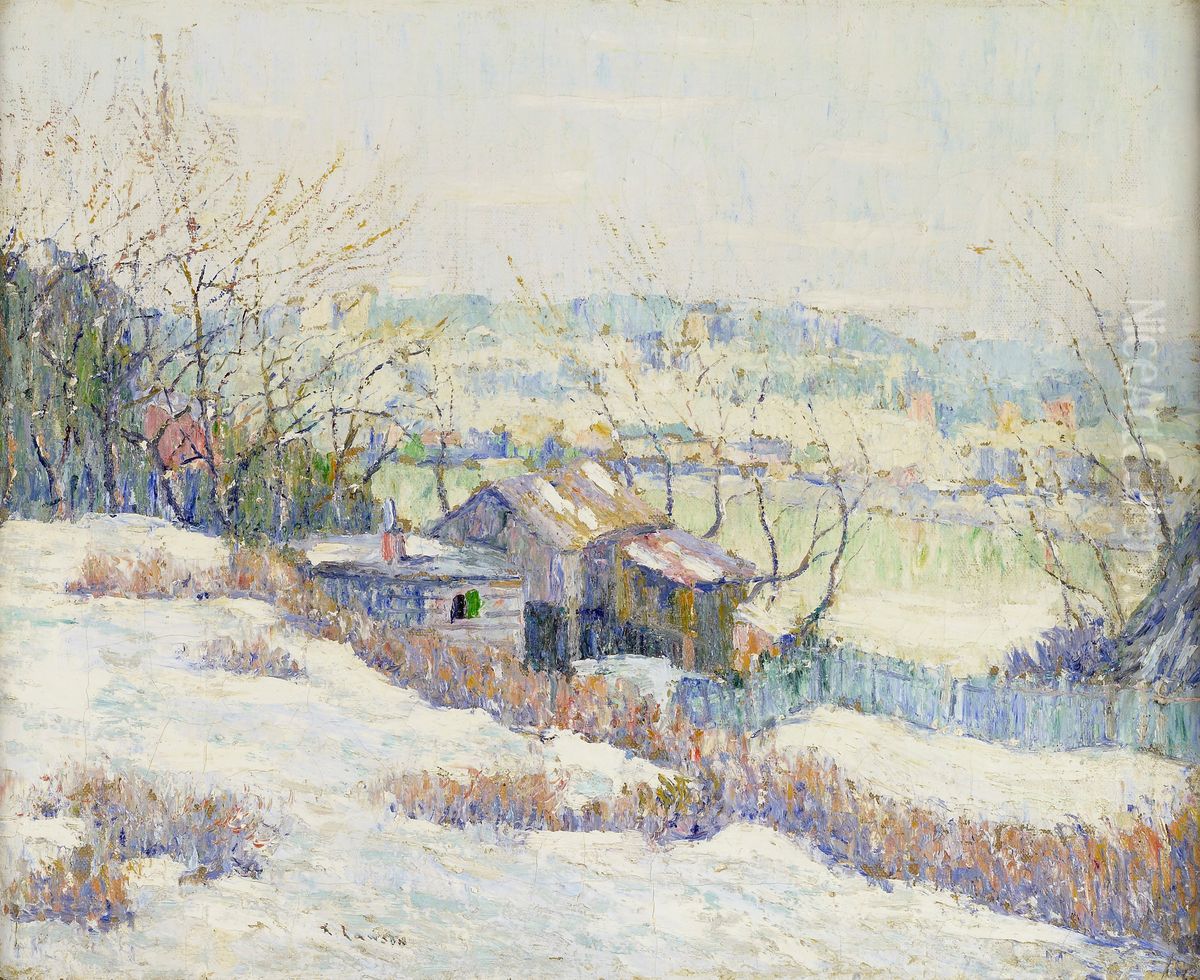 Upper Harlem River Oil Painting by Ernest Lawson