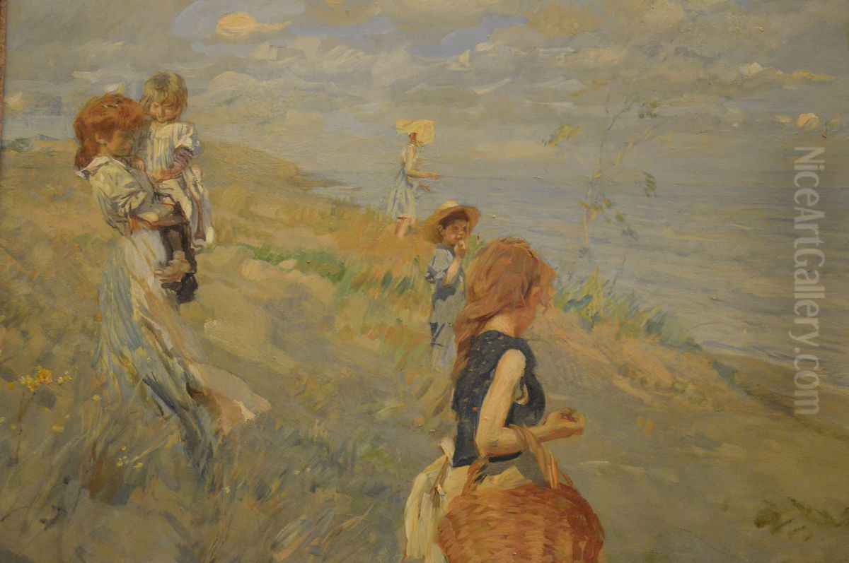 The dunes Oil Painting by Ettore Tito