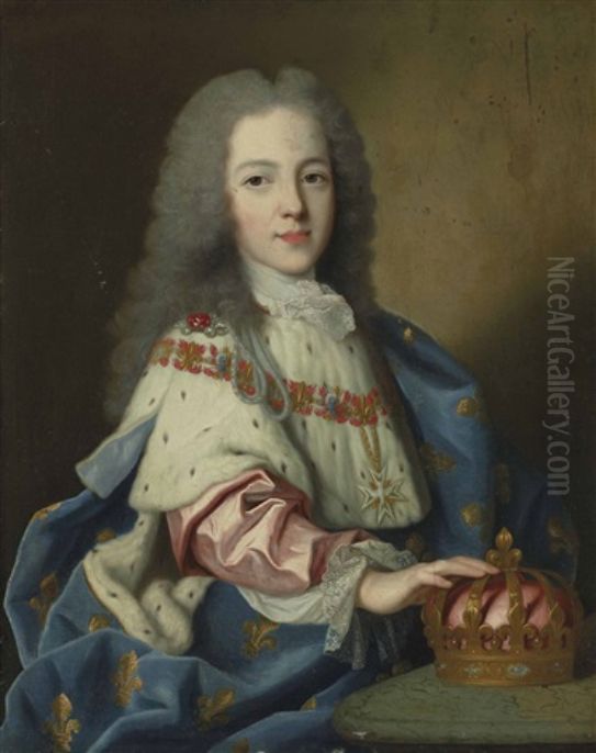 Portrait de Louis XV, roi de France Oil Painting by Jean Ranc