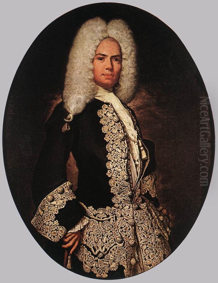 Portrait of Count Flaminio Tassi (?) Oil Painting by Fra Galgario