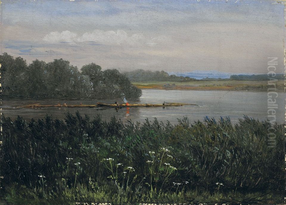 Elbe island near Pillnitz Oil Painting by Carl Gustav Carus